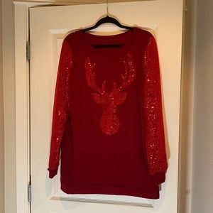 Reindeer Christmas Sweater Size 3XL